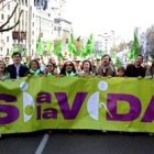 Manifestación Sí a la Vida en años anteriores - se celebra alrededor del 25 de marzo cada año