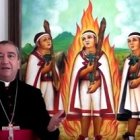 Los niños mártires tlaxcaltecas eran 3 muchachos de 13 años, nativos, fervorosos contra la idolatría