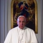 El Papa en su mensaje a la Super Bowl 2017, con la Virgen de fondo