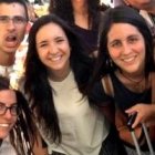 Bruno Bérchez, a la izquierda, con la expedición de jóvenes y sacerdotes catalanes en EEUU que exploraba métodos evangelizadores