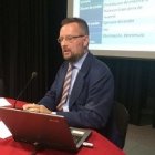 Antonio Barnés, durante una conferencia en el Ateneo de Madrid