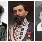 De izquierda a derecha: el padre Luigi Sturzo, María de Echarri, Manuel de Burgos, Hildegard Burjan y Benedicto XV