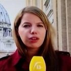 Ángeles Conde, en una de sus colaboraciones desde Roma para 13TV