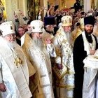 Consagración de una iglesia ortodoxa en Moscú dedicada a los mártires y a la Resurrección...