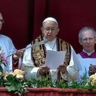 Francisco, momentos antes de impartir la bendición Urbi et Orbi.
