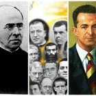 De izquierda a derecha, el beato Faustino Míguez, los mártires claretianos y el venerable Isidoro Zorzano