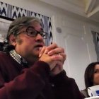 Juan Manuel de Prada, durante una tertulia de presentación de su última novela.