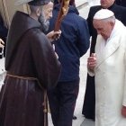 El Papa Francisco, ante una imagen del Angelo da Acri, futuro santo