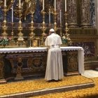 El Papa, en Santa María la Mayor antes de emprender su viaje a Colombia