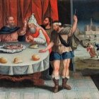 "La primera Pascua. La décima plaga de Egipto (la muerte del primogénito)", cuadro del siglo XVIII de autor anónimo  que se conserva en el convento de Santo Domingo en Quito (Ecuador).