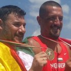 Sergio Cobos, medalla de bronce, el primero por la izquierda en Cagliari