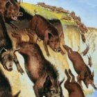 Y la piara... se ahogó en el agua.