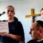 Un momento del rodaje de Dos Coronas, un docudrama que combina escenas dramatizadas y declaraciones de testigos y expertos