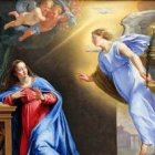 El ángel, entrando en su presencia...