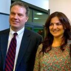 Greg Burke y Paloma García Ovejero, el día de su nombramiento, el 11 de julio de 2016.