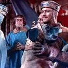 Una escena de «El talismán», como se tituló en España la película rodada en 1954 por David Butler «El Rey Ricardo y los Cruzados», con George Sanders, Rex Harrison y Virginia Mayo, y basada en una obra de Walter Scott (1771-1832), autor de «Ivanhoe».