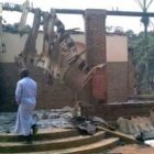 Restos de la catedral de Alindao, en República Centroafricana, asaltada por bandidos musulmanes ex-Seleka