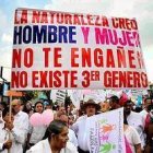 Manifestación de 2016 en México contra la imposición de la ideología de género.