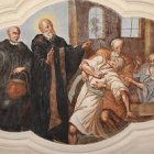 San Benito exorciza a un poseso obstinado - Abadía de San Mauricio - Ebermunster - Francia
