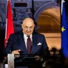 Mosher Kantor, presidente del Congreso Judío Europeo, durante su intervención en Viena