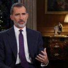El Rey Felipe VI hizo su discurso de Nochebuena con un pequeño belén detrás... el  tema en el que insistió más fue la convivencia entre españoles