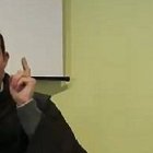 El padre Cecchin, durante una conferencia en mayo de 2017 sobre San Maximiliano Kolbe.