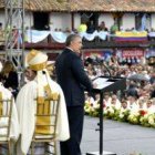 Iván Duque en el acto del centenario de coronación de la Virgen de Chiquinquirá como Reina de Colombia