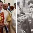 Víctor Pogrebnii, ahora como sacerdote y antes como militar en la URSS