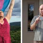 Jamie Shupe, durante su etapa trans y ahora donde aparece mostrando de nuevo su carnet con su sexo biológico