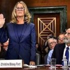 Christine Ford presta juramento ante la comisión del Senado que examinó la idoneidad del juez Brett Kavanaugh.