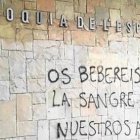 Pintadas en la parroquia del Santo Espíritu en la ciudad de Barcelona