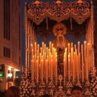 Imagen de la Virgen de la Amargura procesionando por Ceuta en Semana Santa