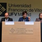 Clausura del I Congreso Internacional de Naprotecnología. De izda. a dcha.: Thomas Hilgers, Miguel Gabián, Álvaro Ortega y Elena Postigo