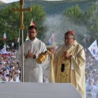 El cardenal Puljic celebrando misa en Medjugorje el pasado mes de agosto