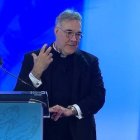 El padre Robert Sirico, durante una conferencia en marzo de 2019.