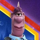 La policía púrpura cíclope de Onward -Pixar- que habla de la hija de su novia que le tira el pelo... un cambio en películas de Pixar, compradas por Disney