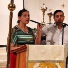 Luca, con su esposa Terry, durante una charla-testimonio en Estados Unidos el pasado año.