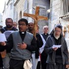 Via Crucis por la Via Dolorosa de Jerusalén. Peregrinar a Tierra Santa evidencia algunas verdades católicas. Foto: Patriarcado Latino de Jerusalén.