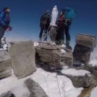 Coronando la punta de la Madonna en el Gran Paradiso.
