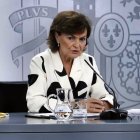 La vicepresidenta primera del Gobierno, Carmen Calvo, es la encargada de impulsar la ley de «memoria democrática». Foto: Efe.