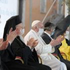 El Papa con diversos líderes religiosos en el encuentro por la paz en Roma convocado por la Comunidad de San Egidio en el Espíritu de Asís
