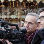 Andrés Garrigó, director de Goya Producciones -con pañuelo al cuello- durante el rodaje de Corazón Ardiente - la productora católica cumple 20 años