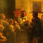 El hogar es el lugar natural de nuestro encuentro con Cristo. Él acude al rescate de las fragilidades propias de cada familia, y solo pide una oración confiada. Imagen: «Oración de la noche» (detalle) de Ferdinand Waldmüller (1793-1865).