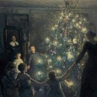 Tal vez la obligación de celebrar una Navidad más comedida nos obligue entrar de verdad en la cueva de Belén... agachando la cabeza. Imagen: Viggo Johansen, "La Noche Santa" (1891, detalle).