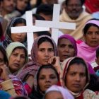 Manifestación de cristianos en Pakistán, un país donde la minoría cristiana reivindica cada vez más sus derechos