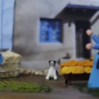 La Virgen María visita a su prima Santa Isabel y se alborozan - uno de los escenarios de belén navidemos que se pueden hacer con clicks de Playmobil