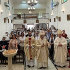 El padre Miguel Jiménez en su toma de posesión como párroco en Nablús