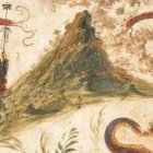 Volcán Vesubio según aparece en una pintura de Pompeya