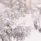 La nevada causada en el centro y este de España por la borrasca Filomena después de Reyes dejó escenas nunca vistas en Madrid en el último medio siglo. Foto: Televisa.