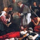 Macario socorre a los apestados en Gante.